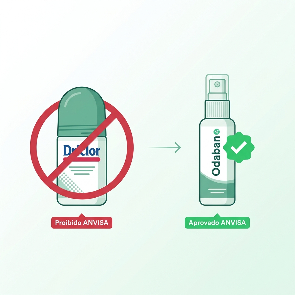 Driclor: por que foi Proibido no Brasil, os Riscos de Comprar Hoje e qual a Alternativa Aprovada pela ANVISA